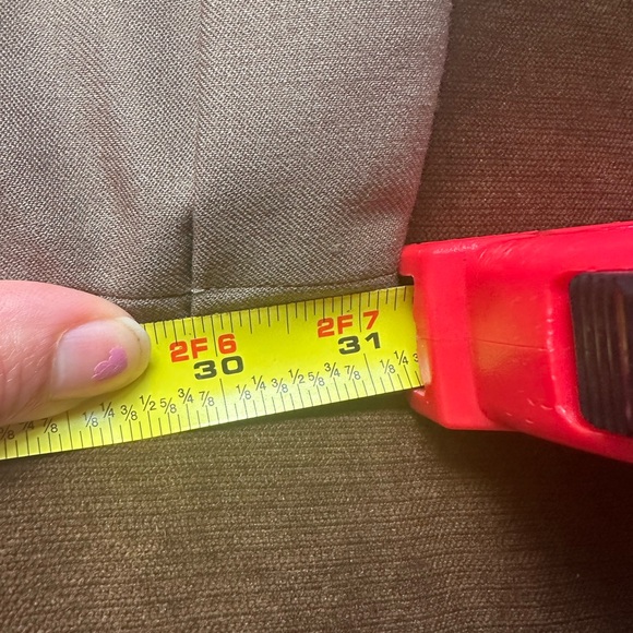 Chaps 1978  Brown Straight Cuffed Dress Pants Deep Pockets SZ 38 X 32 100% Wool - Picture 16 of 16